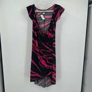 Y2K Dark Coquette Babydoll Midi Dress Womens Draped Mesh Vintage Pink Black